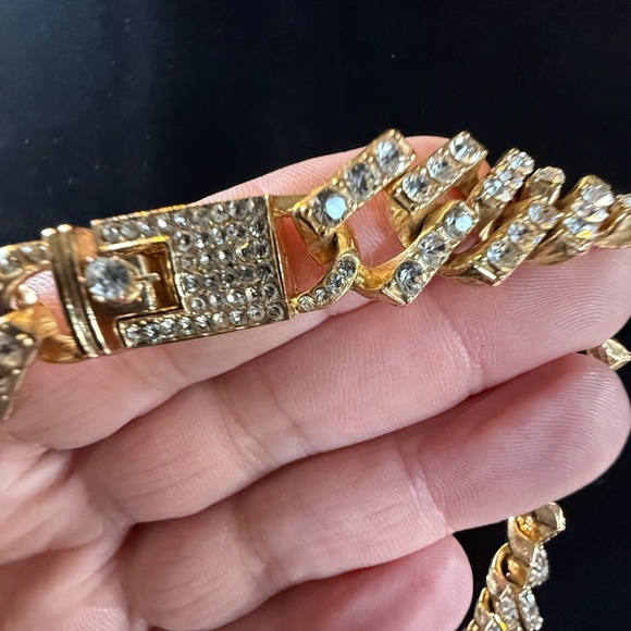 Big butterfly choker pendant, diamond encrusted, 
Cuban link chain hip hop - Picture 4 of 13